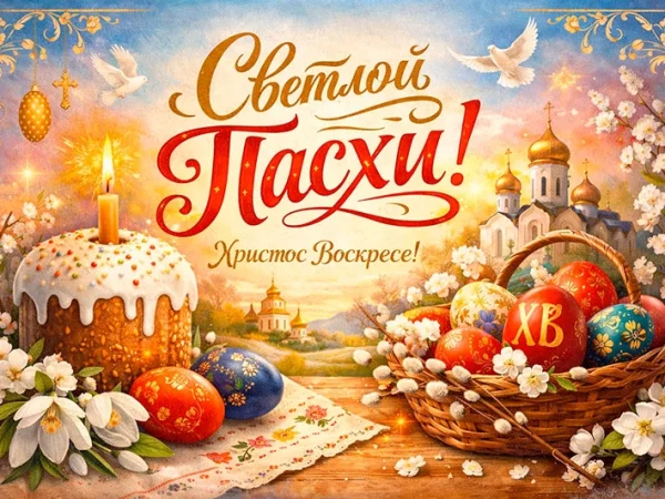 Сердечно поздравляем вас со светлым праздником Пасхи!